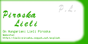 piroska lieli business card